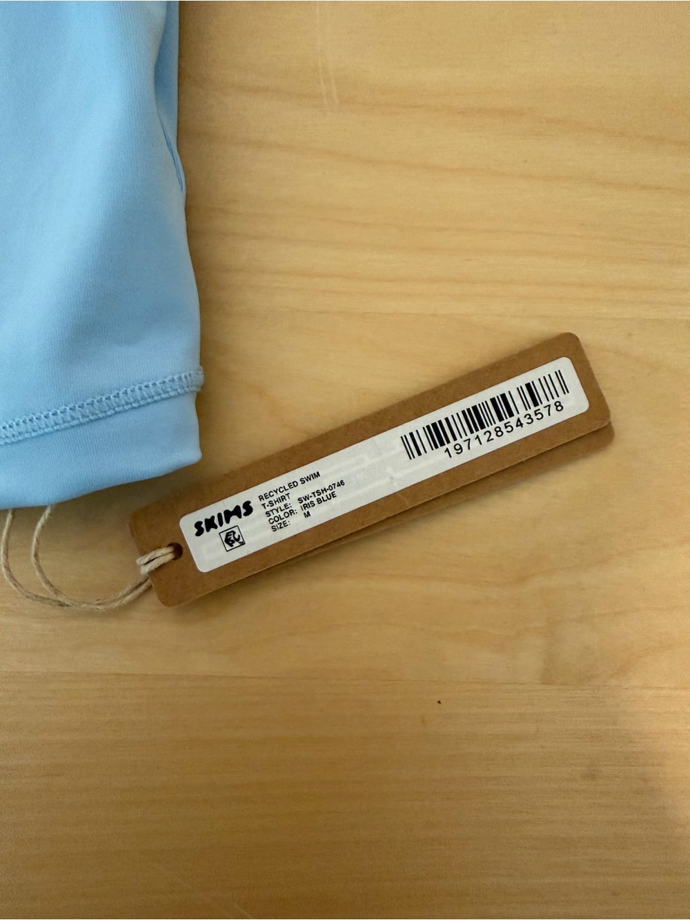 SKIMS recycled swim tshirt in Iris Blue - Picture 3 of 3